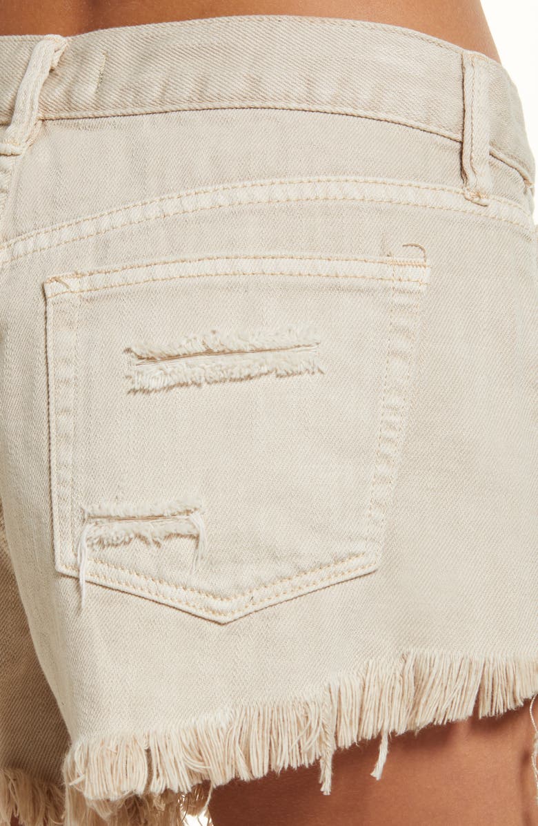 Free People We the Free Loving Good Vibrations Cutoff Denim Shorts, Alternate, color,