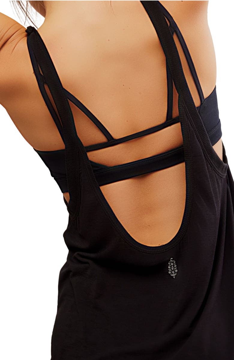 Free People Batter Up Tank, Alternate, color, Black Combo