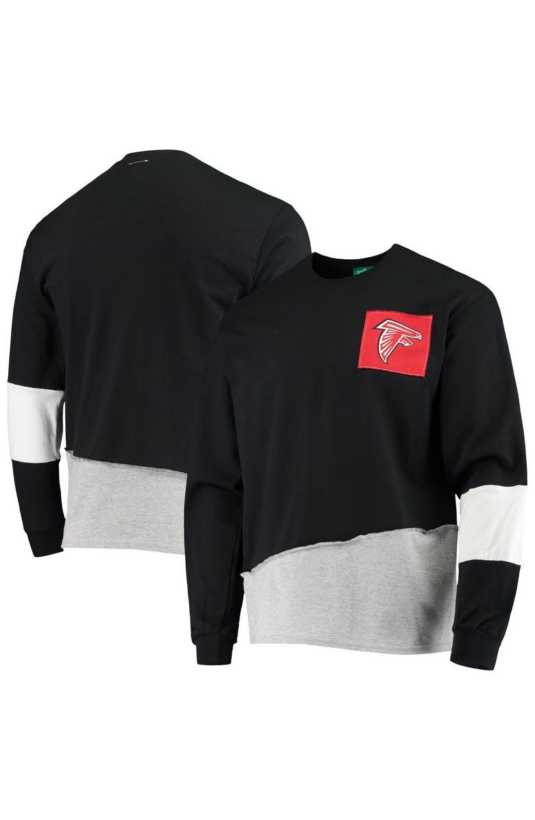 REFRIED APPAREL Men's Refried Apparel Black Atlanta Falcons Sustainable Angle Long Sleeve T-Shirt, Main, color,