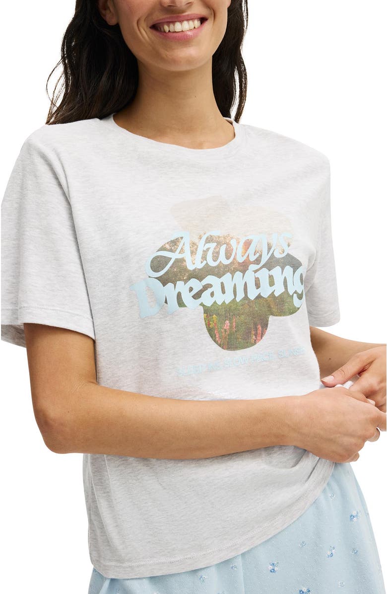 COTTON ON BODY Women's Lounge Graphic Tee, Alternate, color, Light Grey Marle Always