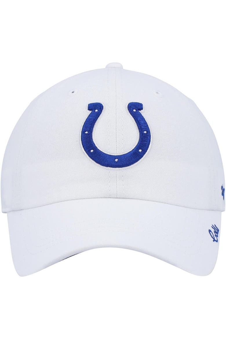 Women's '47 White Indianapolis Colts Team Miata Clean Up Adjustable Hat, Alternate, color, White