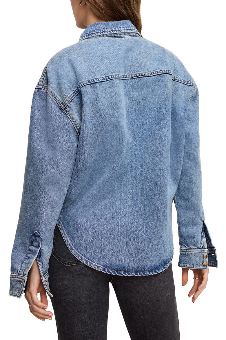 Structured Denim Shirt, Alternate, color, INDIGO901