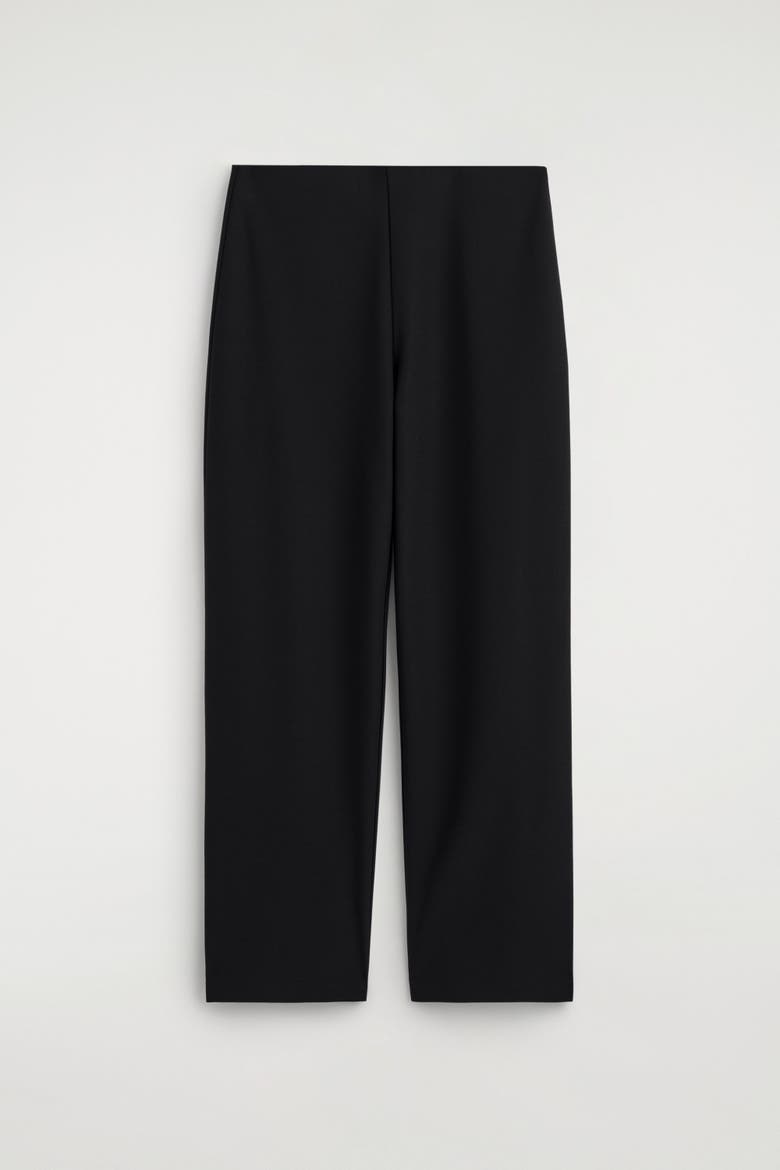 High-waisted Trousers, Alternate, color, BLACK