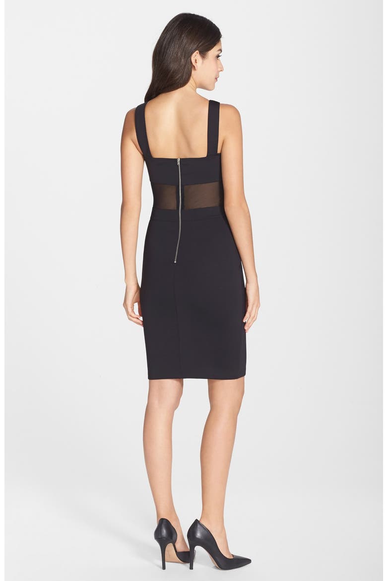 'Sicily' Scuba Body-Con Dress, Alternate, color, BLACK