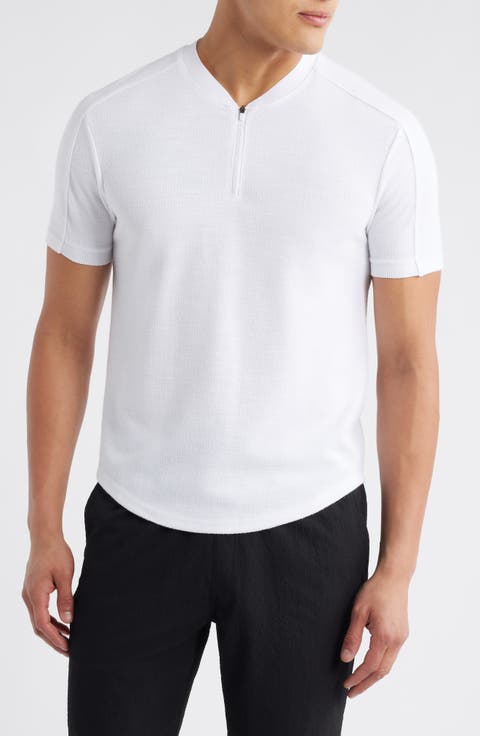 Mason Slim Fit Textured Zip T-Shirt