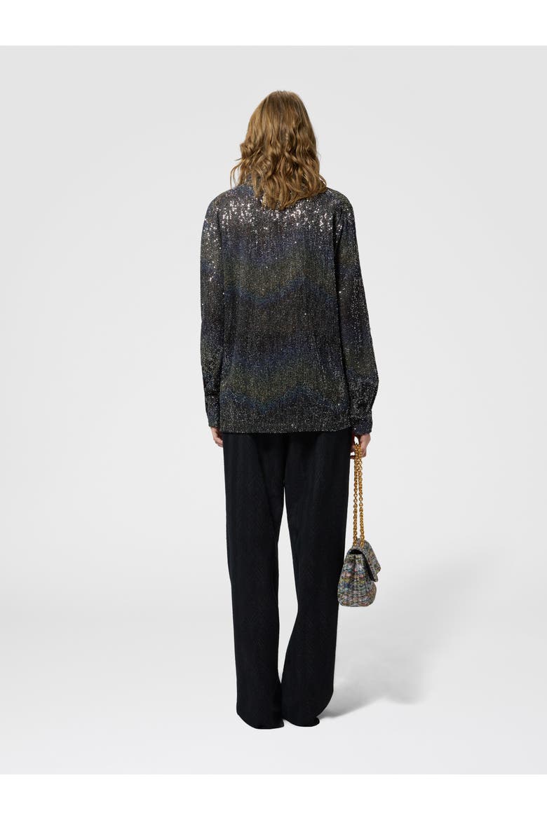 Oversized Shirt With Sequin Applications, Alternate, color, Multicoloured