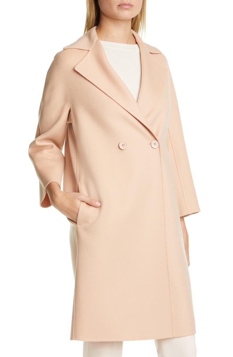 Max Mara Ode Double Breasted Wool Blend Coat, Alternate, color, 
