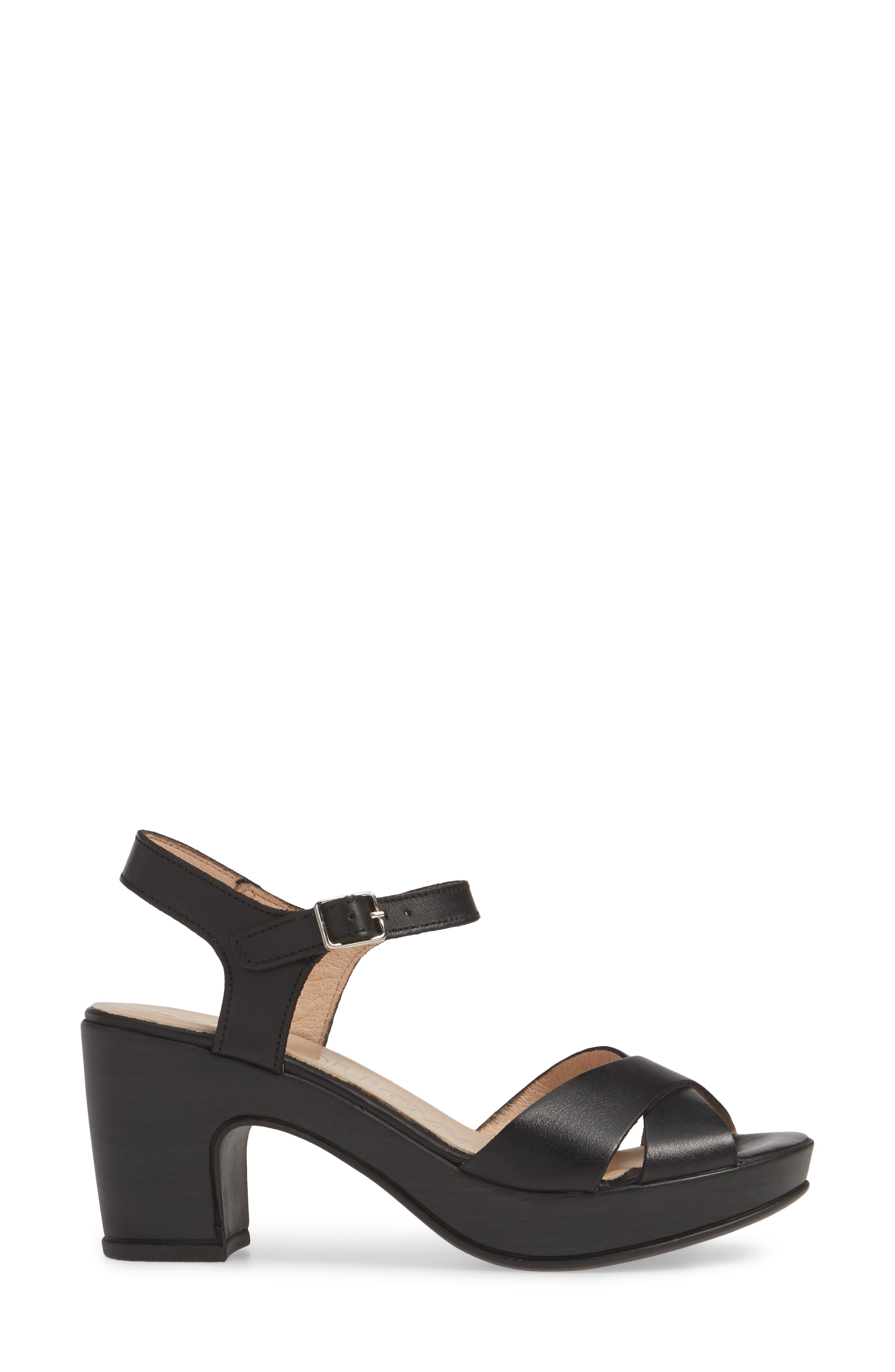 Wonders Platform Sandal, Alternate, color, 