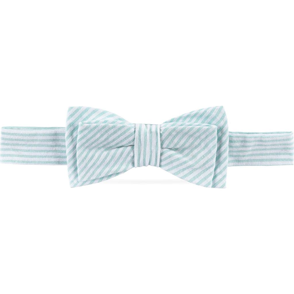 Hope & Henry Boys' Seersucker Bow Tie, Kids In Mint Seersucker