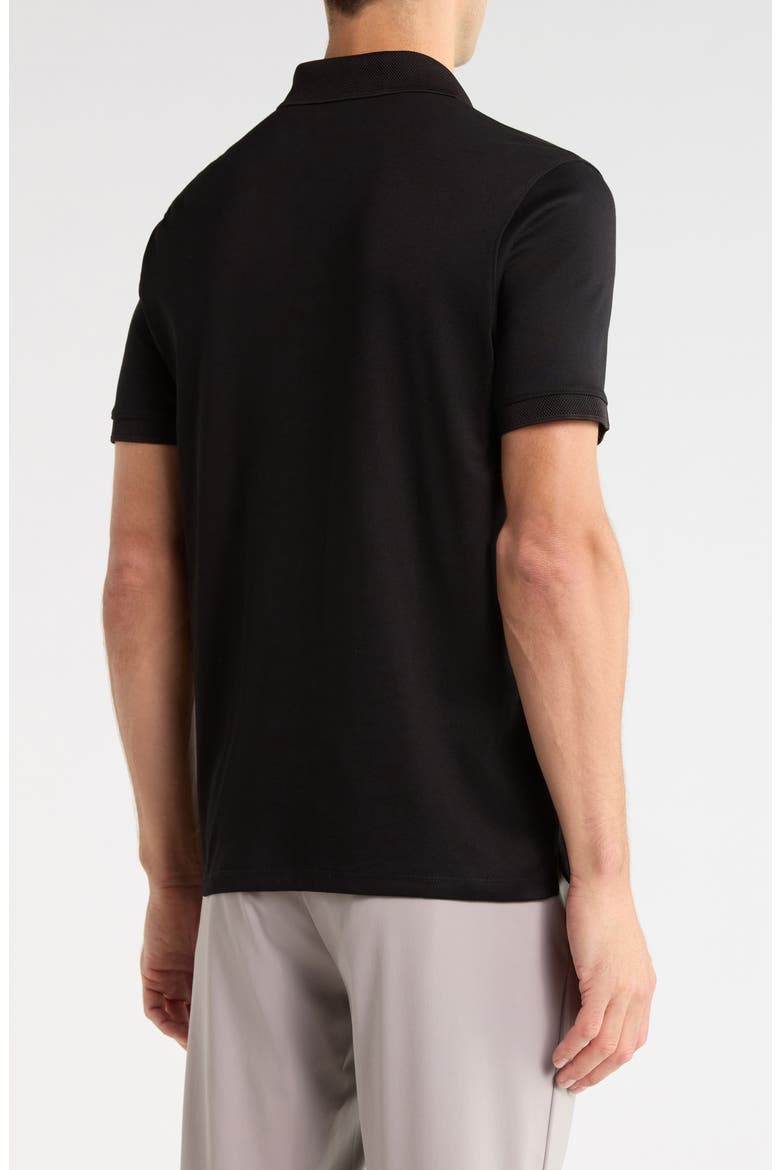 Everette Quarter Zip Knit Polo, Alternate, color, BLACK