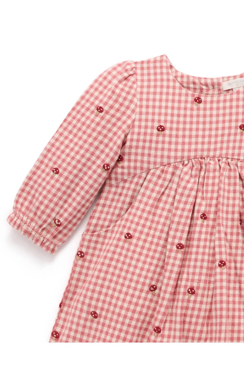 Gingham Broidery Dress, Alternate, color, Gingham Toadstool Broderie