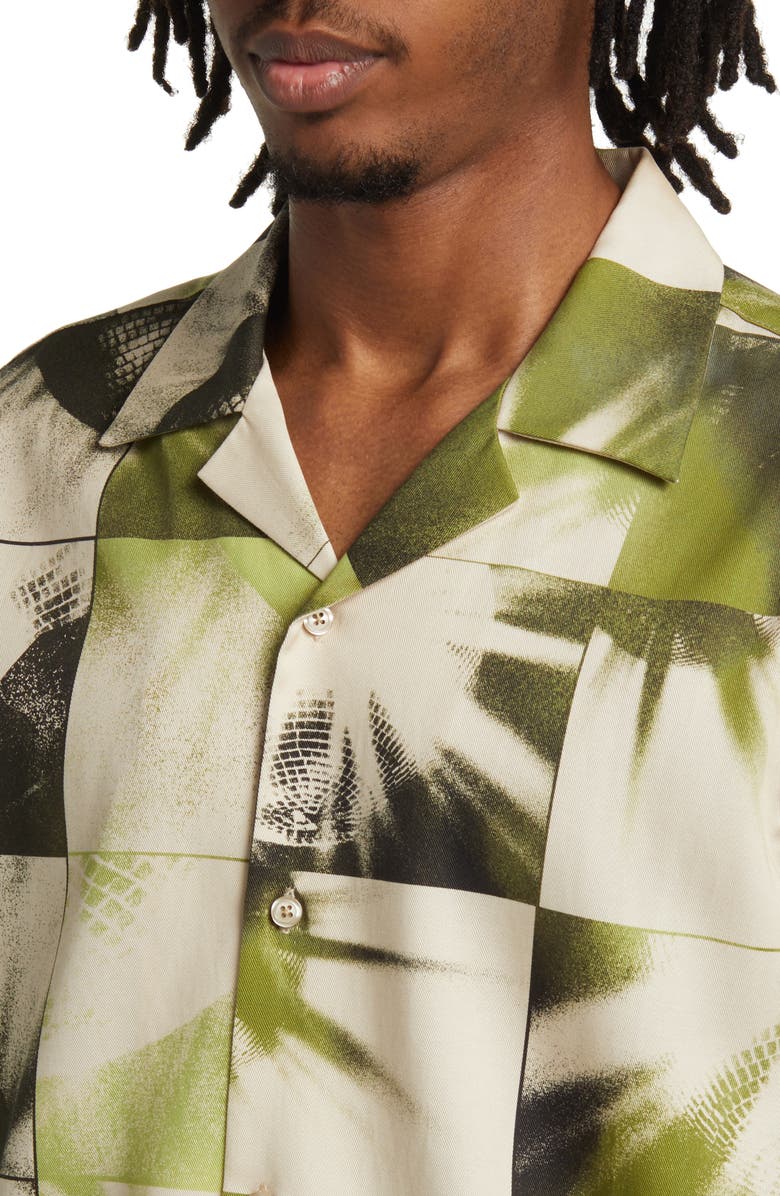 Saturdays NYC Canty Disco Print Short Sleeve Camp Shirt, Alternate, color, 