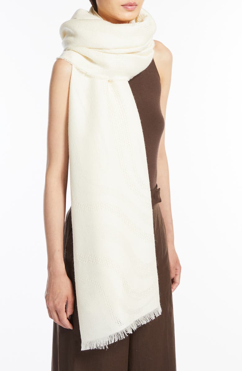 Max Mara Pirania Alpaca & Silk Scarf, Alternate, color, 