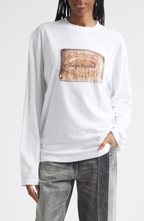 Edden Bow Logo Cotton Long Sleeve T-Shirt