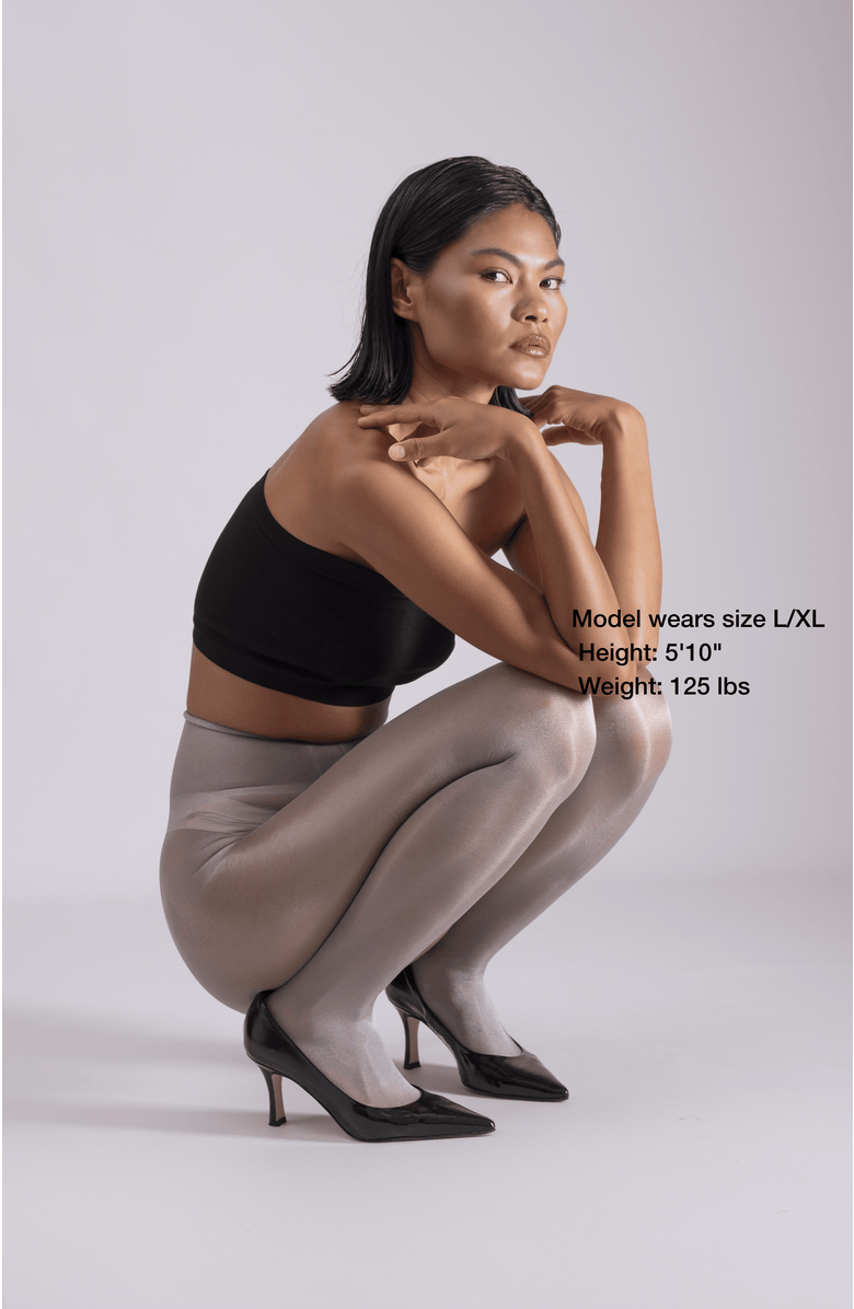 LECHERY<sup>®</sup> 3 Pairs of Glossy Semi-Opaque Tights, Alternate, color, Grey