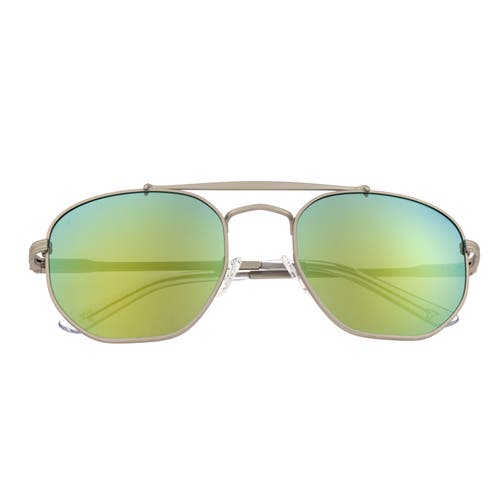 Sixty One Unisex Stockton 54mm Polarized Sunglasses In Silver/yellow-green