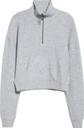 Victoria Beckham Half Zip Wool & Cashmere Sweater