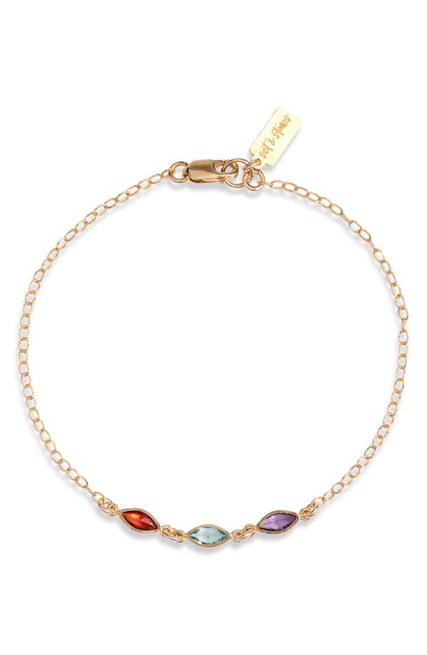 Marquise Multi Birthstone Bracelet