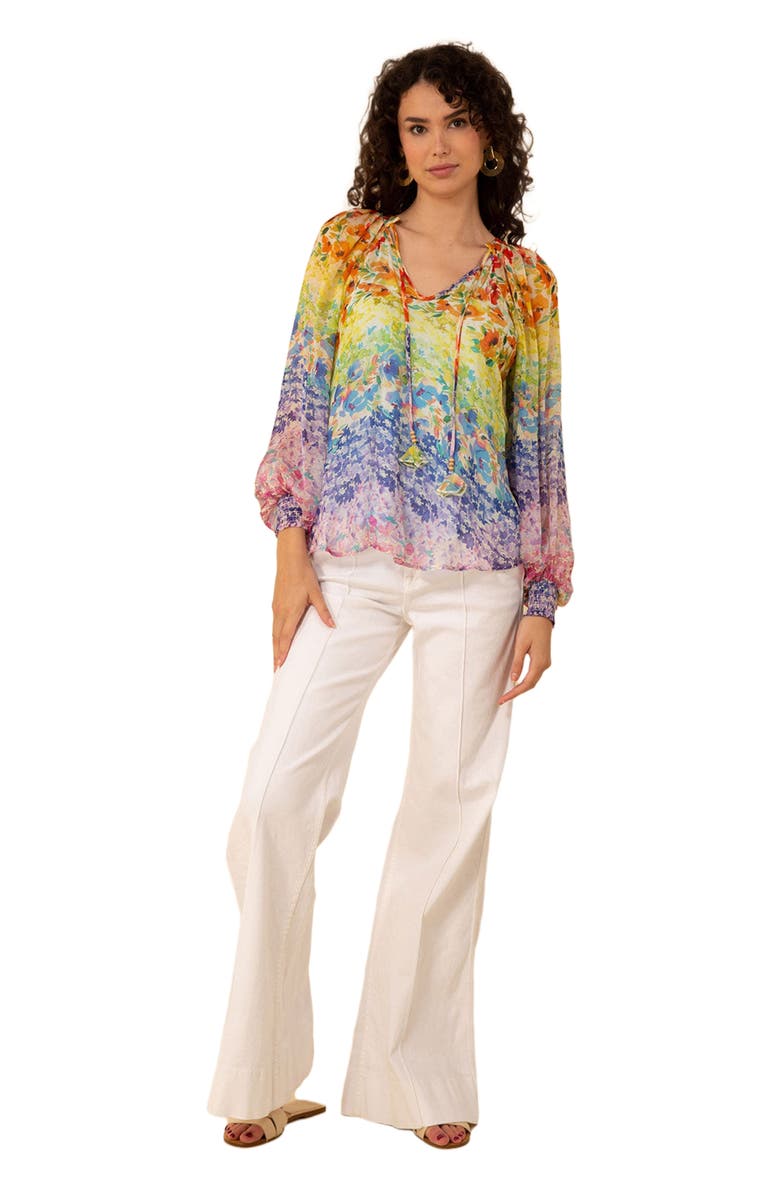 Hale Bob Octavia Chiffon Top, Main, color, 