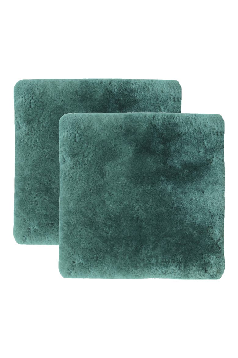Medical Genuine Sheepskin Shearling Chair Pad 18" x 18" - Grey, Alternate, color, EMERALD