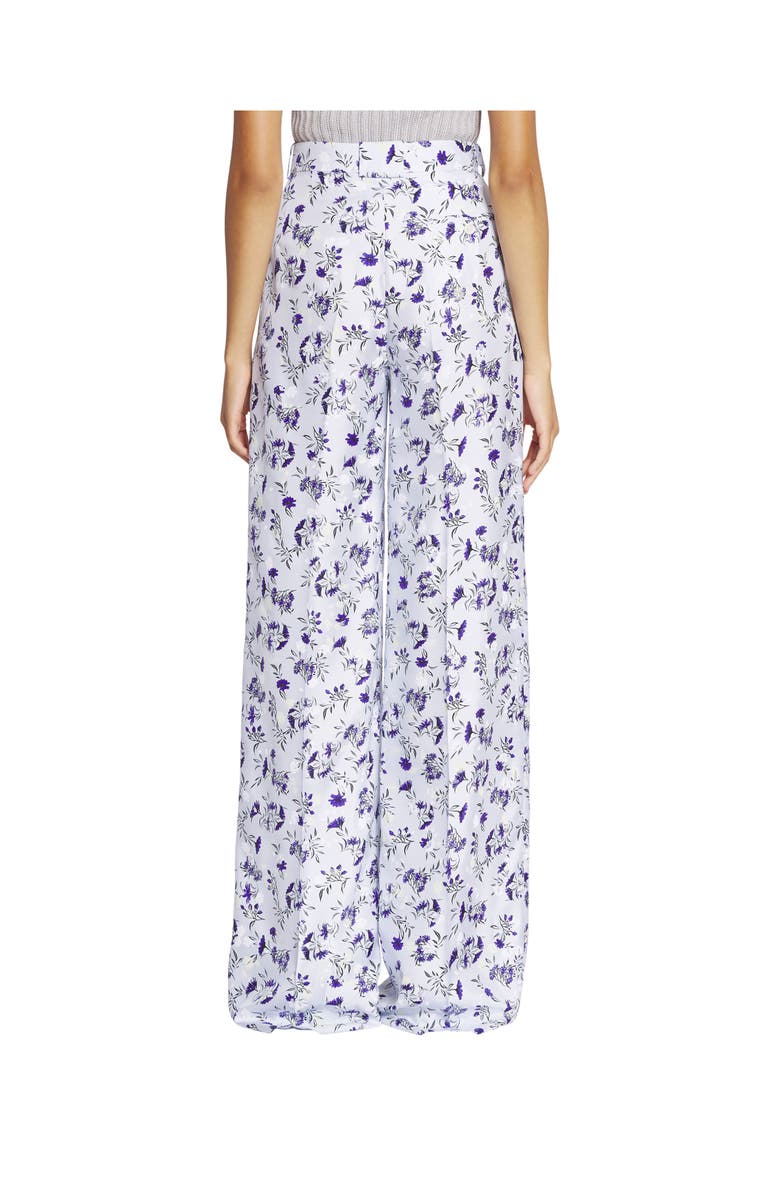 Lanvin Printed Wide Leg Silk Pants, Alternate, color,