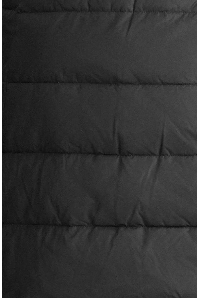 Down Puffer Coat with Removable Faux Fur Trim Hood, Alternate, color, BLACK