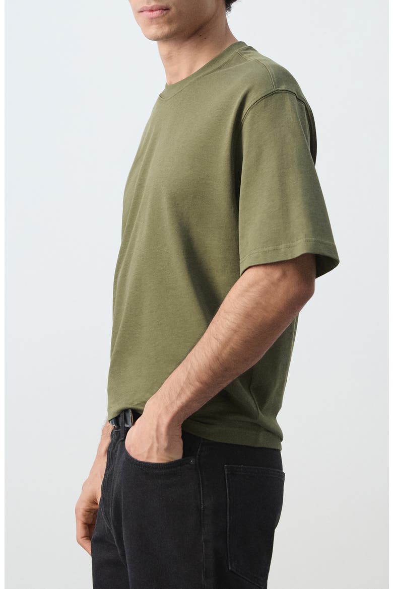 Relaxed Fit Heavyweight Cotton T-Shirt, Alternate, color, OLIVE GREEN