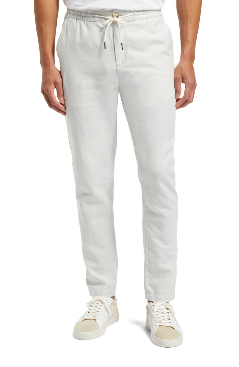 Scotch & Soda Warren Straight Leg Cotton & Linen Pants, Main, color,