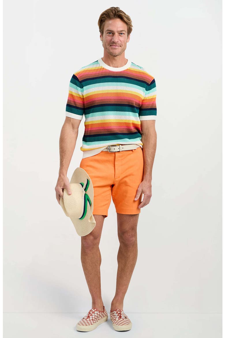 Carlos Short-Sleeve Mesh Crewneck, Main, color, Multi