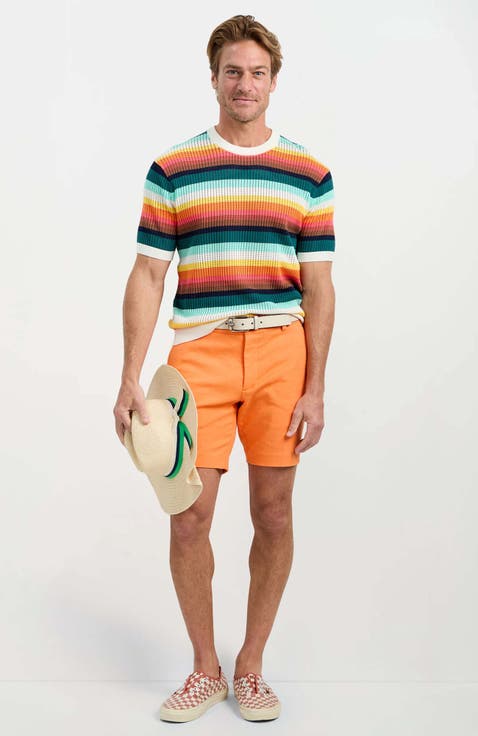 Carlos Short-Sleeve Mesh Crewneck