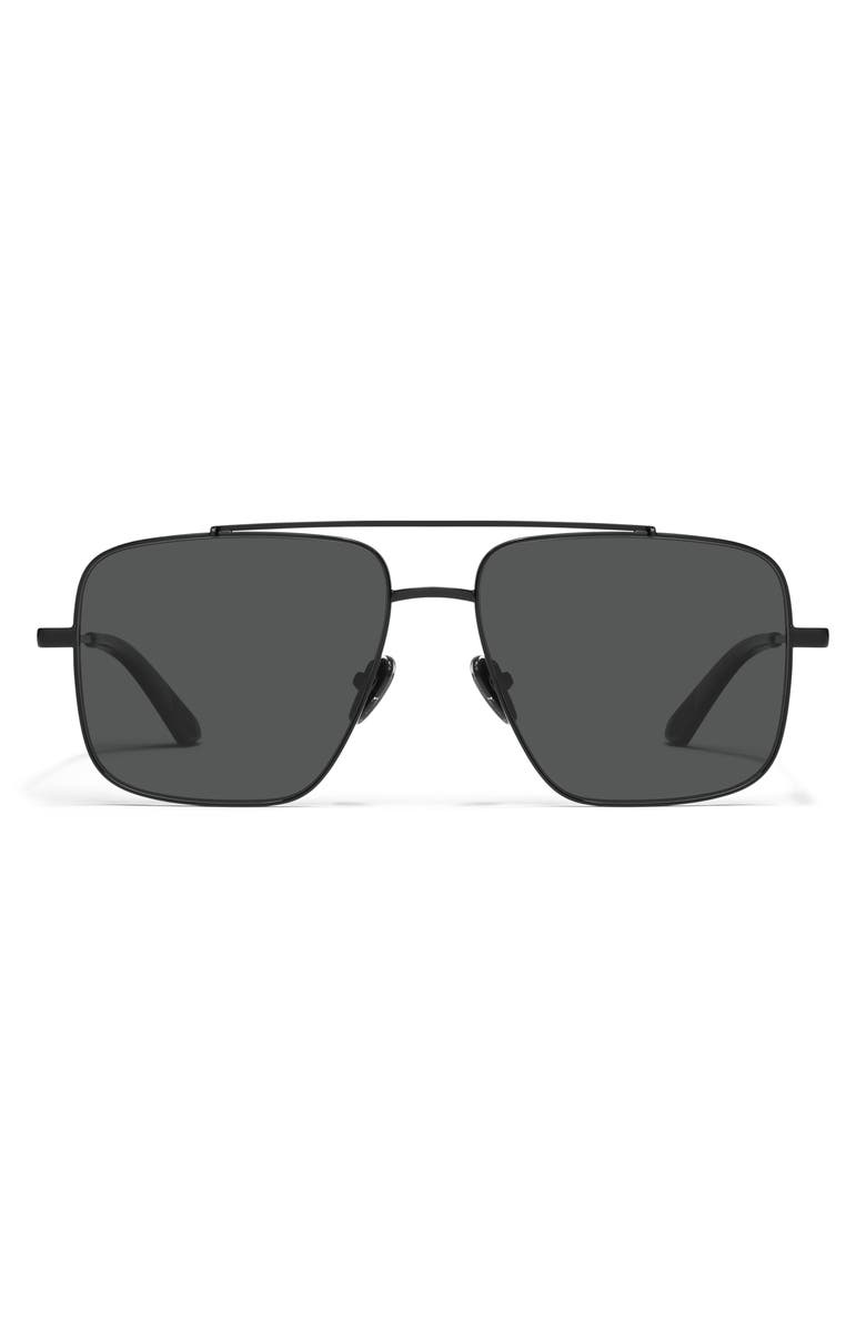 QUAY Level Out 60mm Polarized Aviator Sunglasses, Main, color,