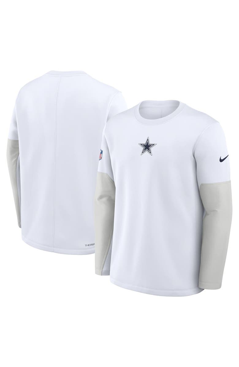 Nike Men's Nike White Dallas Cowboys Sideline Scripted to Win Performance Long Sleeve T-Shirt, Alternate, color, White