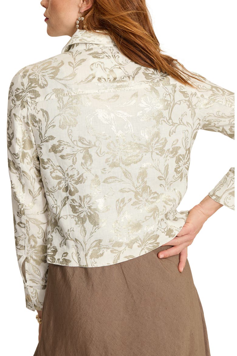 Two Palms Metallic Print Field Jacket, Alternate, color, COCONUT