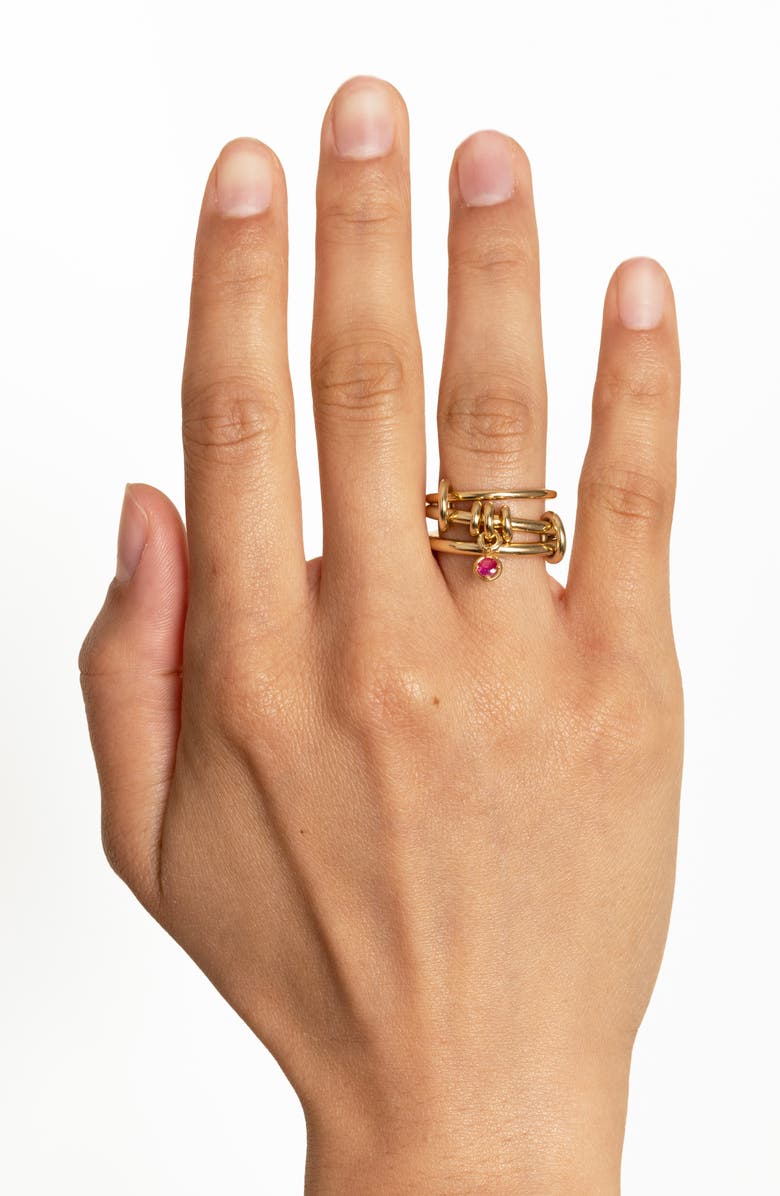 Spinelli Kilcollin Piera Linked Rings, Alternate, color, Yellow Gold