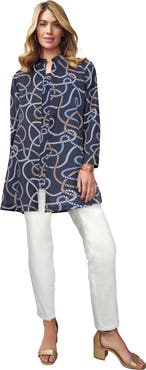 Jessica London Georgette Button Front Tunic