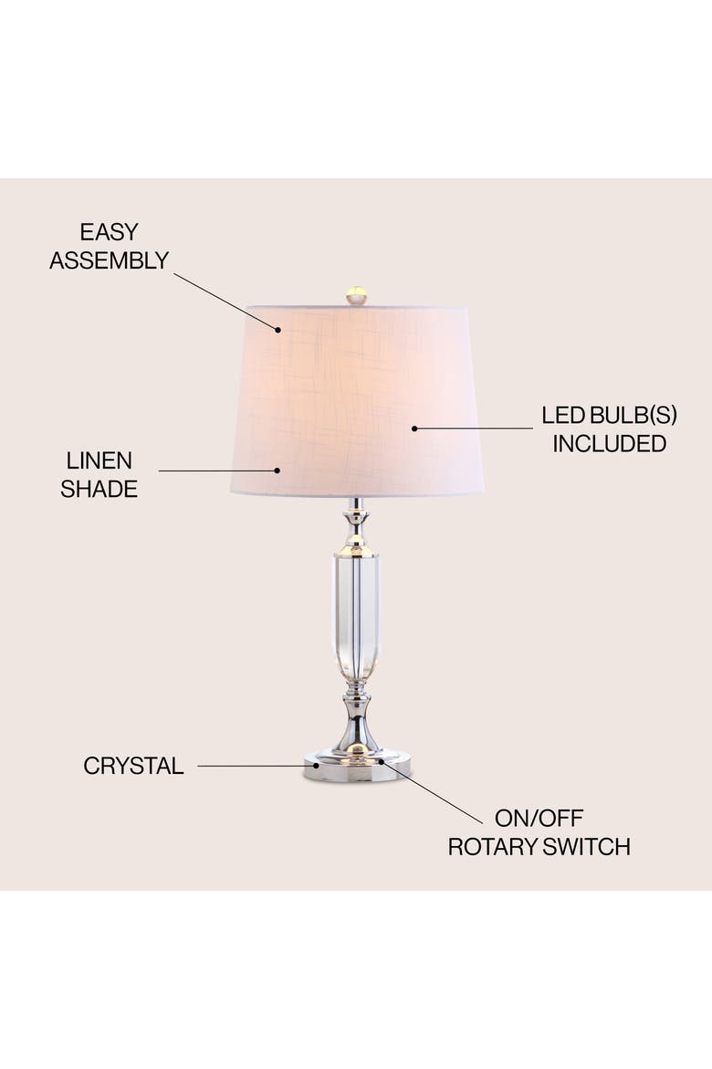Bella Crystal LED Table Lamp, Alternate, color, Clear