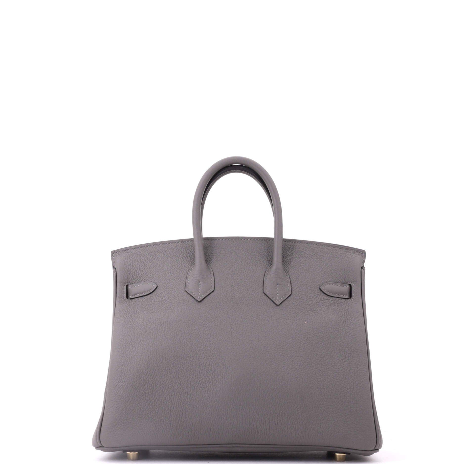 Pre-Owned Hermes Birkin Handbag Grey Togo with Gold Hardware 25, Alternate, color, Gris Meyer