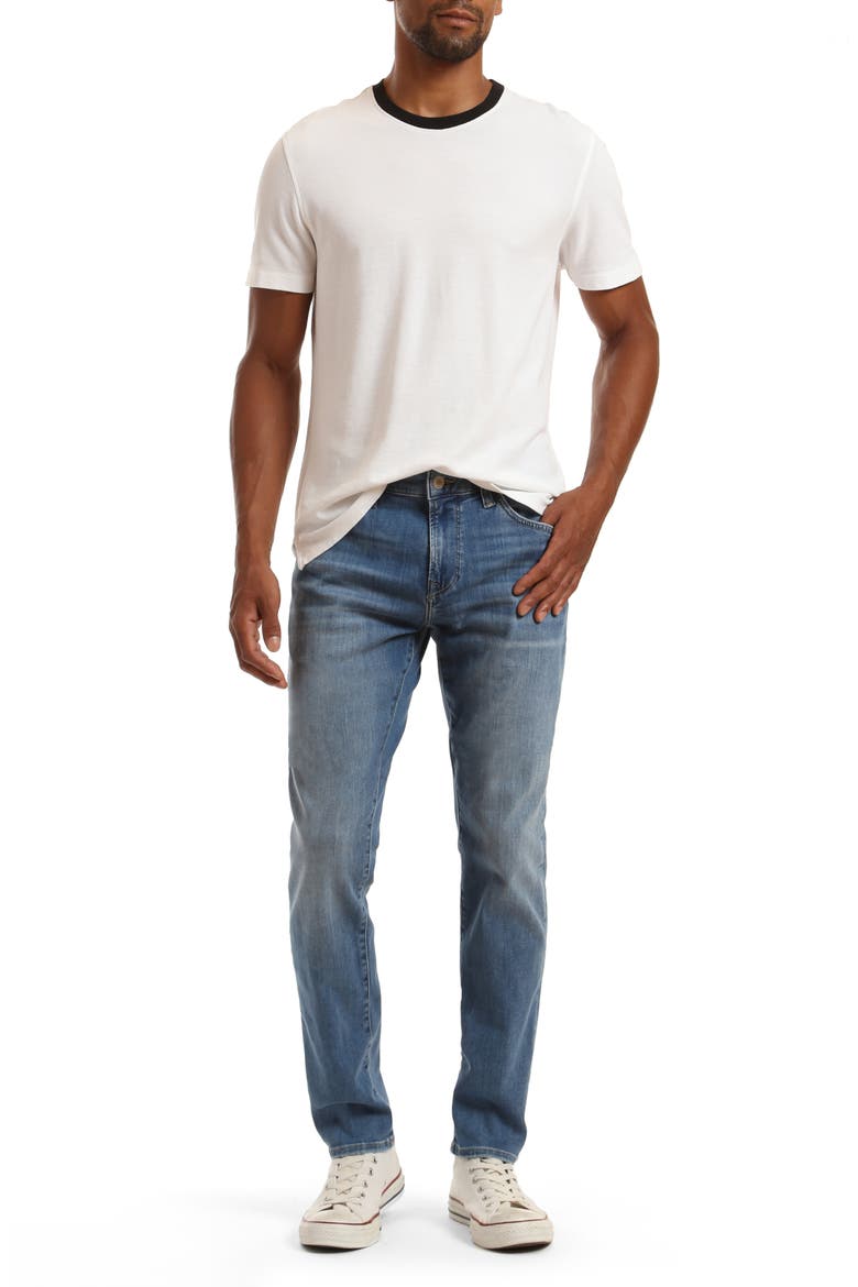 Matt Relaxed Straight Fit Jeans, Alternate, color, LIGHT BRUSHED FEATHER BLUE
