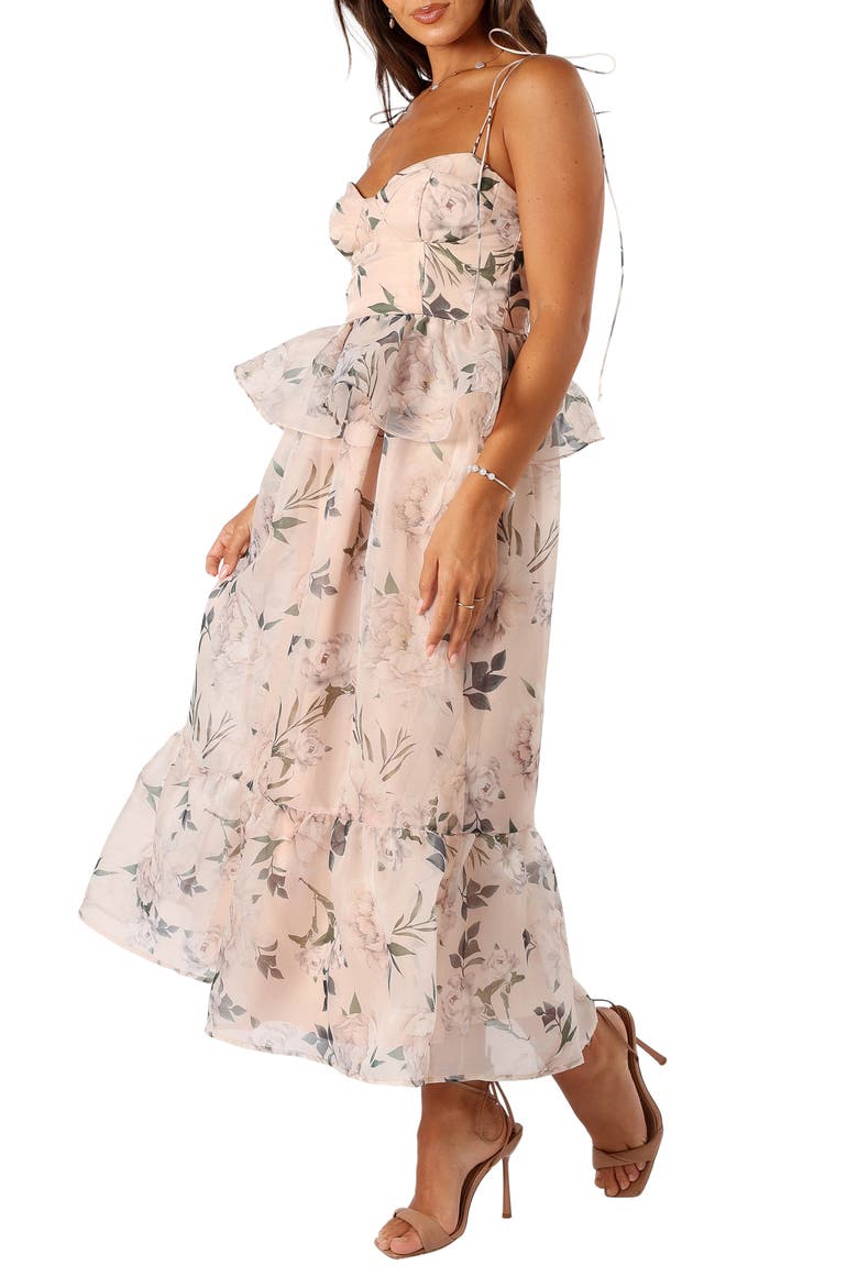 Kennie Floral Print Midi Dress, Alternate, color, PINK FLORAL