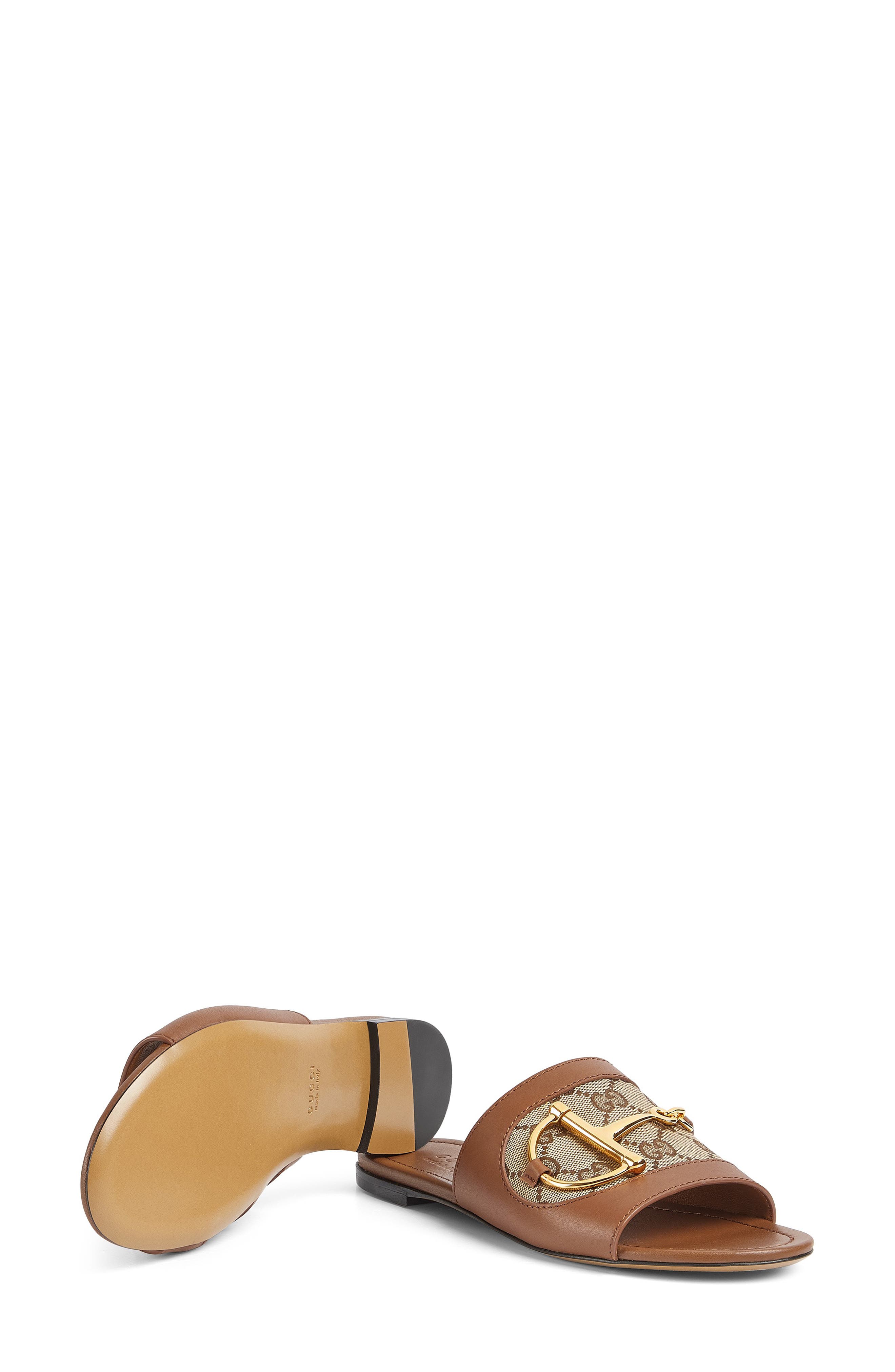 Gucci Alfa Horsebit Slide Sandal, Alternate, color, 