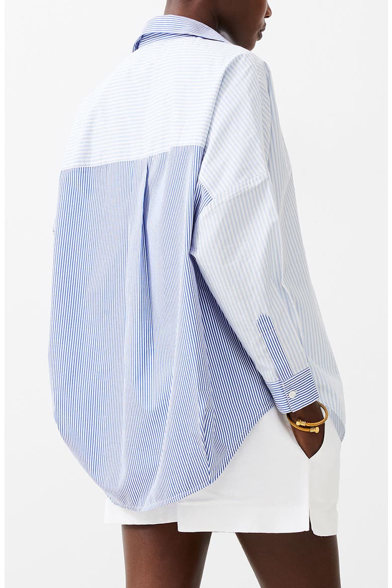 Mixed Stripe Popover Shirt, Alternate, color, LIGHT LINEN NAVY