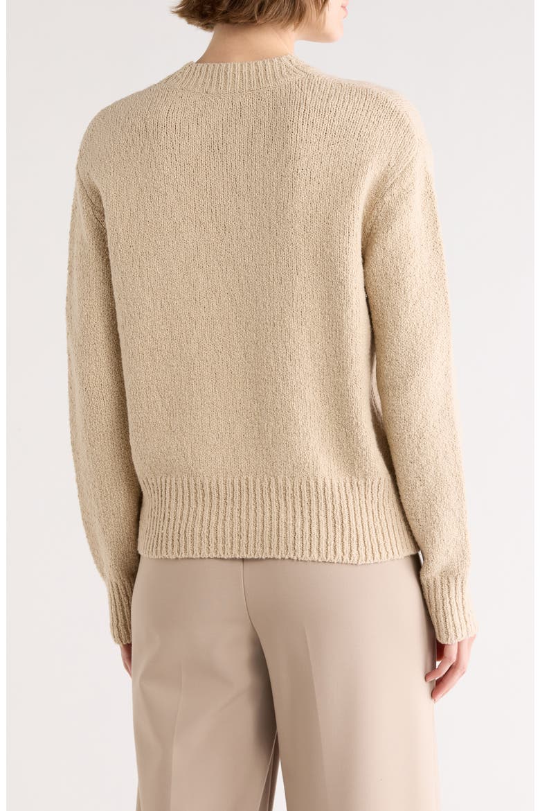 Rib Drop Shoulder Crewneck Sweater, Alternate, color, COBBLESTONE