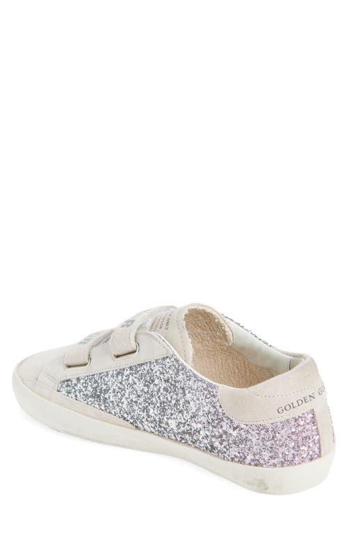 Golden Goose Kids' Old School Glitter Low Top Sneaker In White