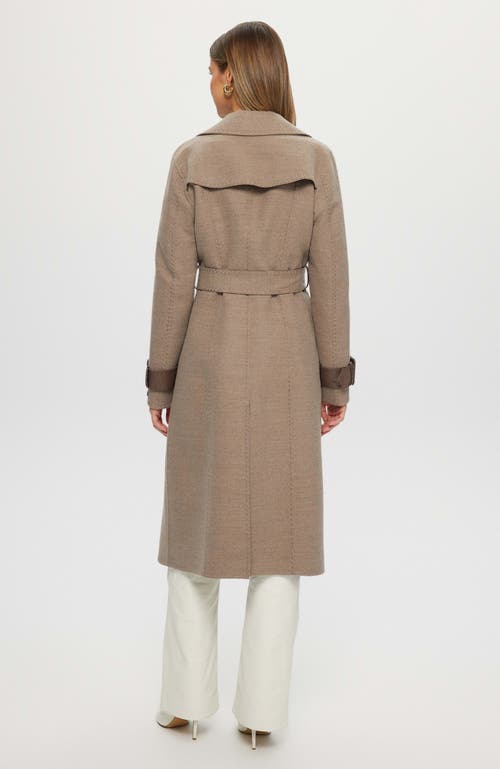 Gorski Loro Piana Wool Blend Trench Coat In Brown