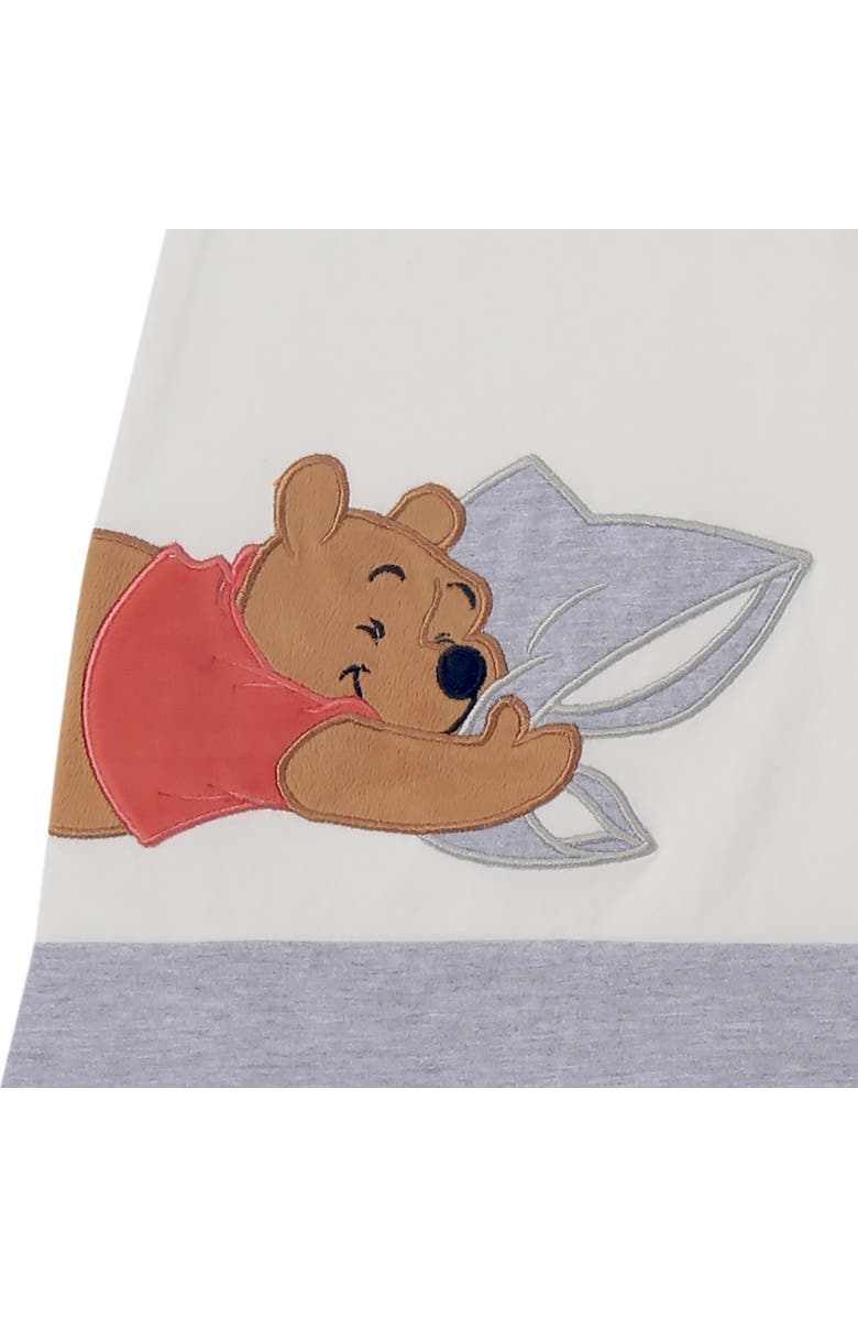 Lambs & Ivy Disney Baby Winnie the Pooh Appliqued Cotton Wearable Blanket, Alternate, color, White