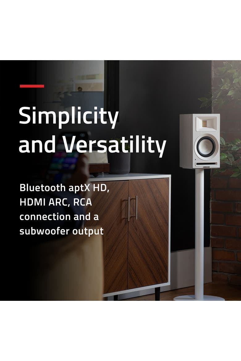 Ri71 Powered Bookshelf Speakers with AMT Tweeters, 5" Drivers, 120W Amp, Alternate, color, Walunt