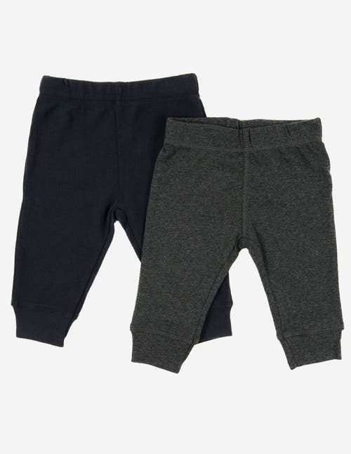 Leveret Baby Pants & Leggings Set, Navy Crawling Pant + Colored Legging In Black