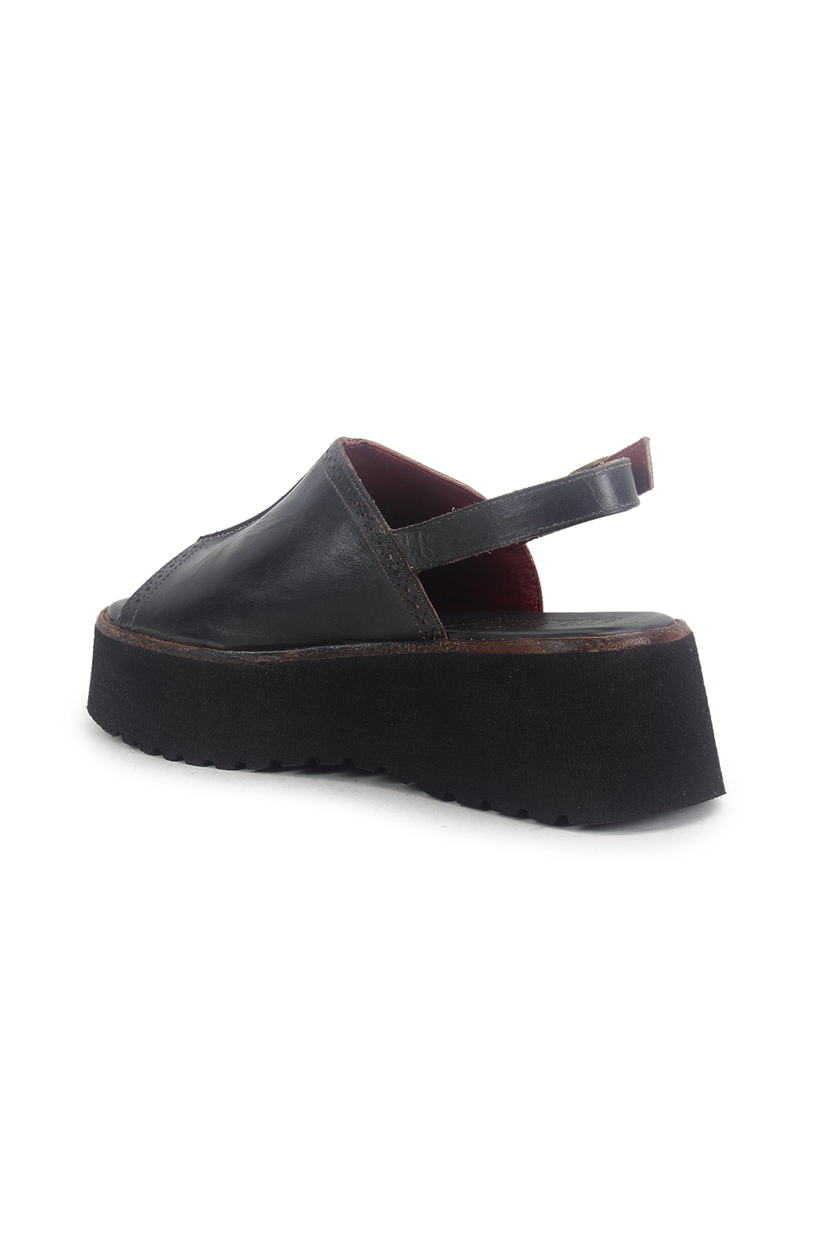 Bed Stu Library Platform Sandal, Alternate, color, Black Rustic