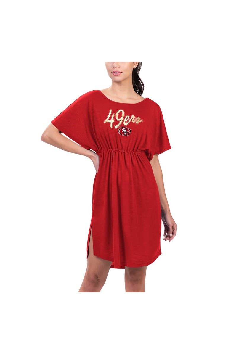 G-III 4HER BY CARL BANKS Women's G-III 4Her by Carl Banks Scarlet San Francisco 49ers Versus Swim Cover-Up, Alternate, color, Scarlet