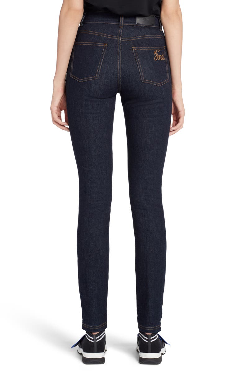 Fendi Skinny Jeans, Alternate, color, 
